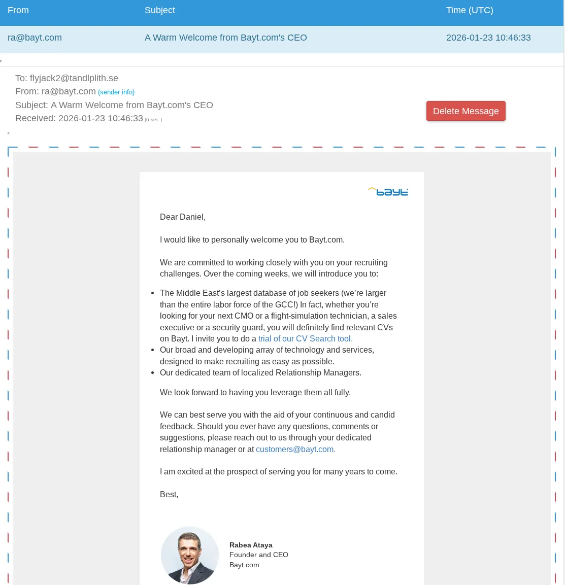 Signing up to Bayt and publishing on npm, very productive!