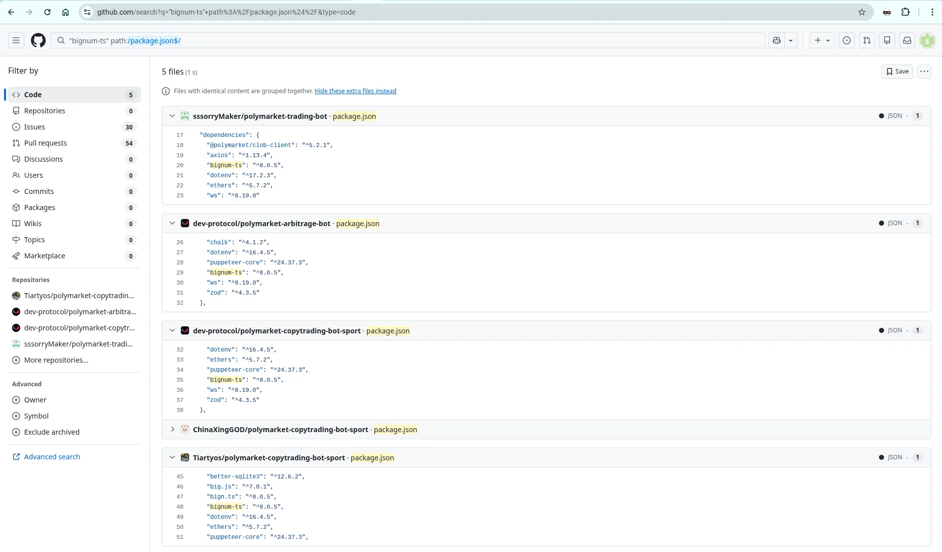bignum-ts is used as an intermediate 
dependency in the Contagious Trader campaign