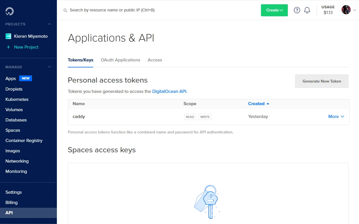 Generate a new API key